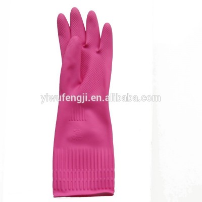 long cuff household latex dishwashing gloves