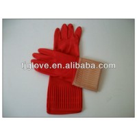 38cm long sleeve Natural Rubber Glove/latex household glove