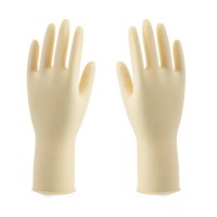 white rubber household latex gloves