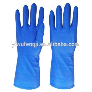 blue11mil thick Chemical resistant nitrile latex gloves Industrial latex gloves dip flocklined glove price