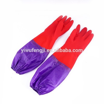 Rubber Gloves with Printed Cuff